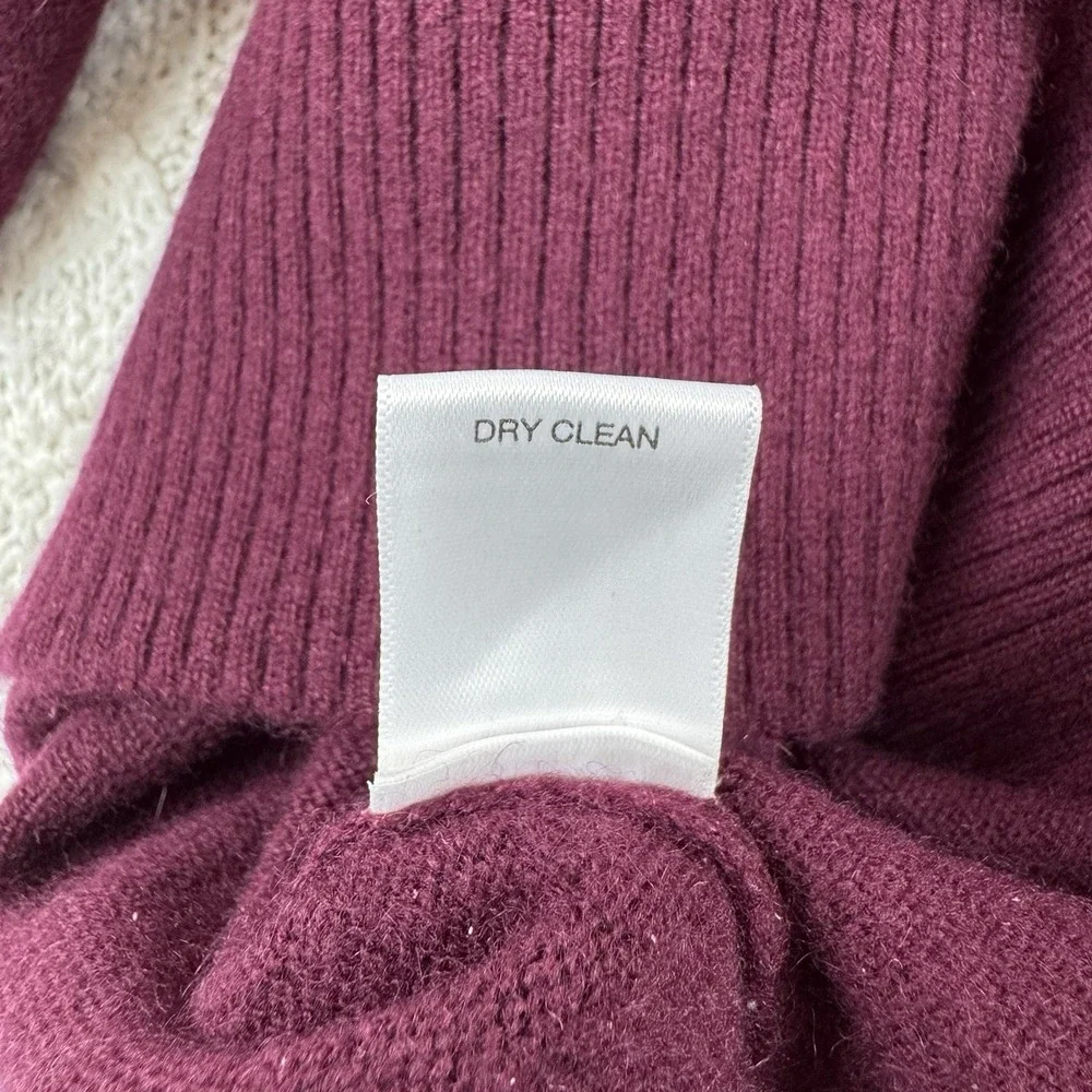 daniel cremieux Luxsury Cashmere V Neck Sweater Men's Large Burgundy Pullover